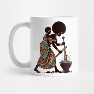 Afrocentric Mother And Baby Mug